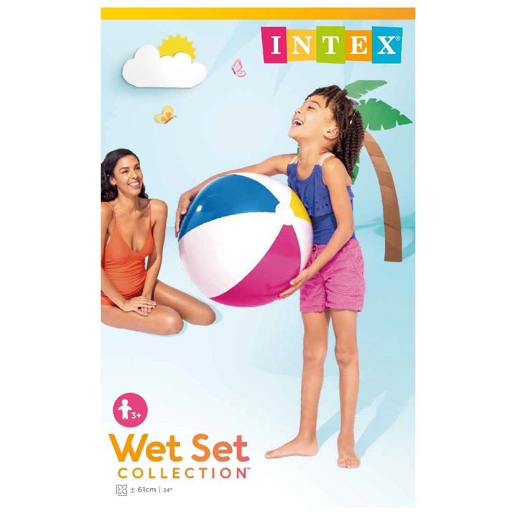 Intex Glossy Panel 24 inch Inflatable Swimming Pool / Beach Ball