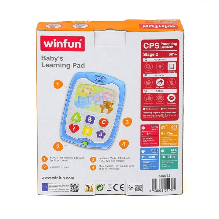 WinFun Baby'S Learning Pad Educational Tablet Pc, Blue