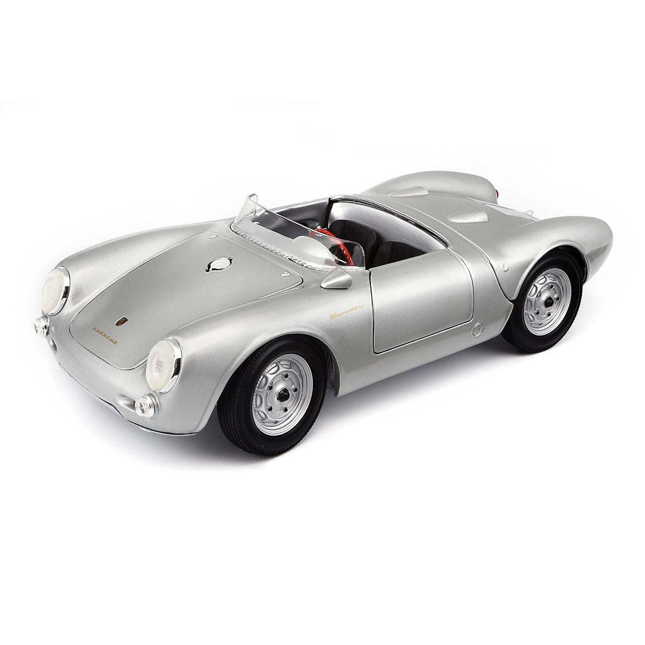 maisto porsche 550 a spyder silver diecast car model