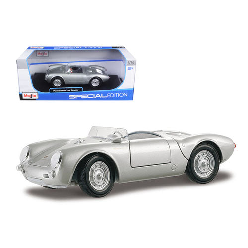 maisto porsche 550 a spyder silver diecast car model