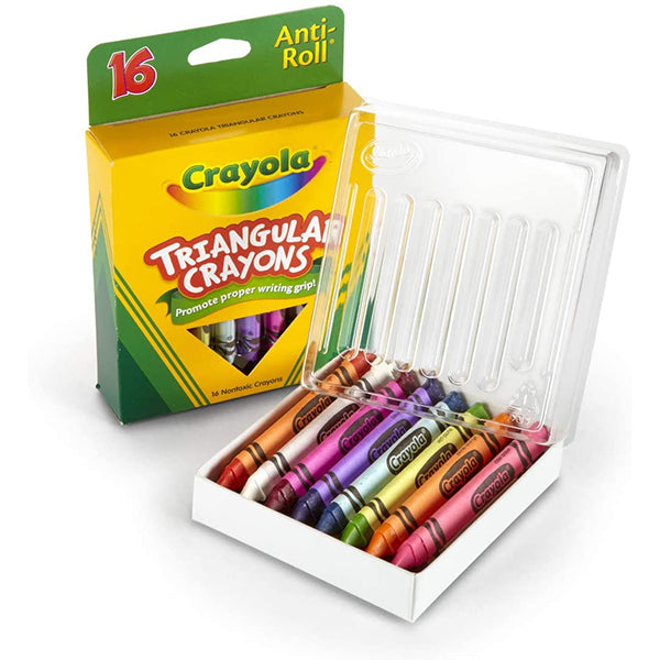 crayola 16 count triangular crayons