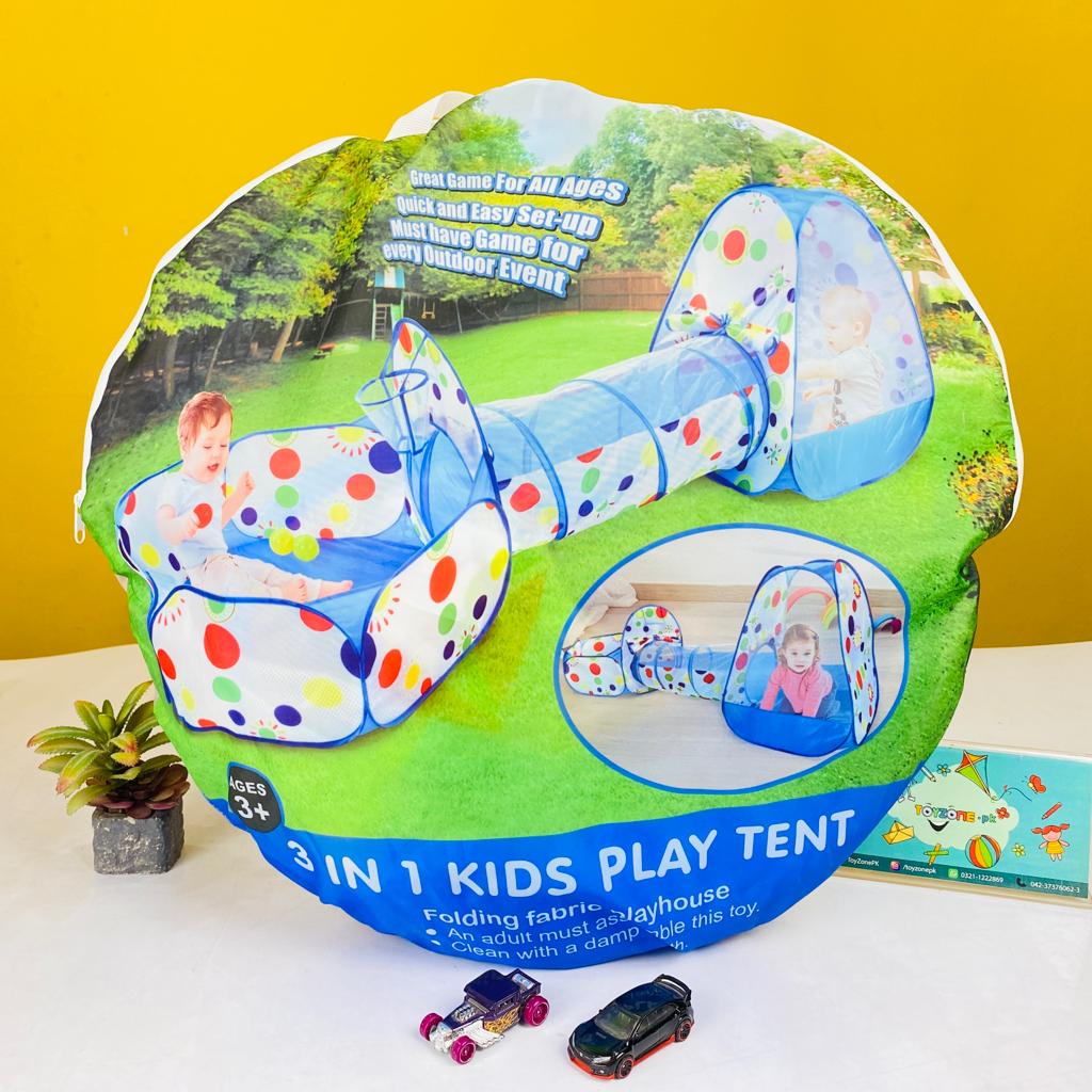 3 in 1 kids play tent with play tunnels and ball pit