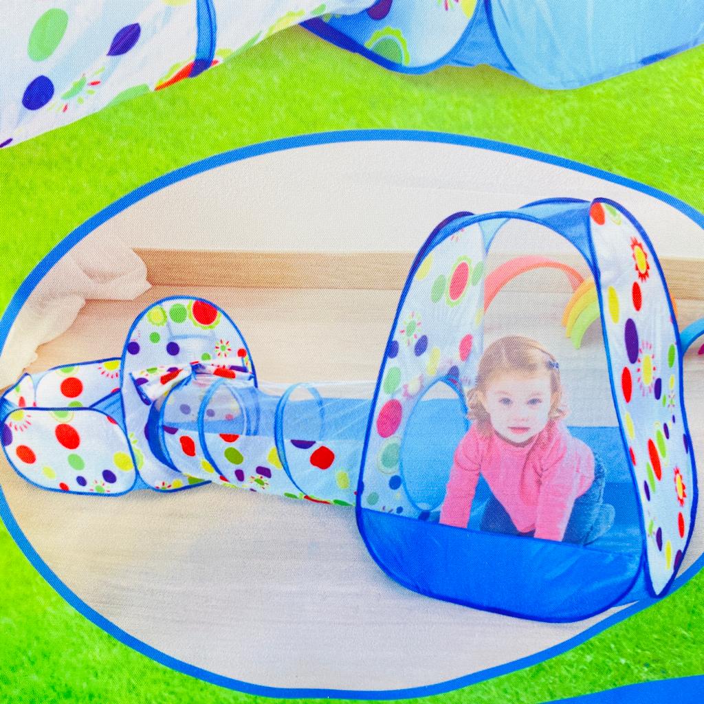 3 in 1 kids play tent with play tunnels and ball pit