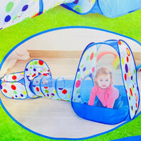 Thumbnail for 3 in 1 kids play tent with play tunnels and ball pit