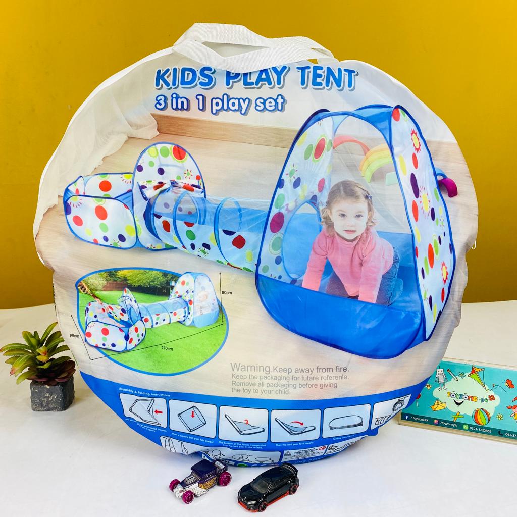 3 in 1 kids play tent with play tunnels and ball pit