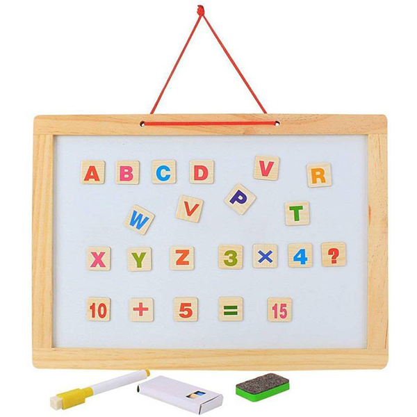 wooden black white board 2in1