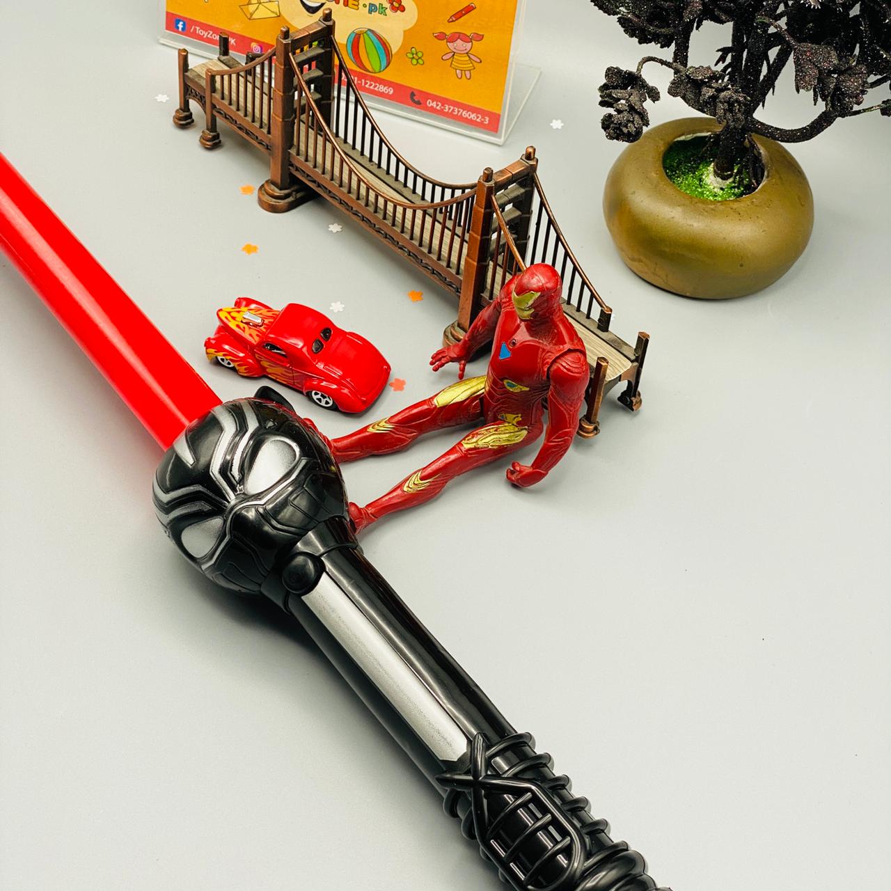 adjustable sword black panther with light and sound