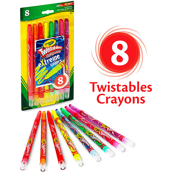 crayola twistables crayons neon colors 8 pkg