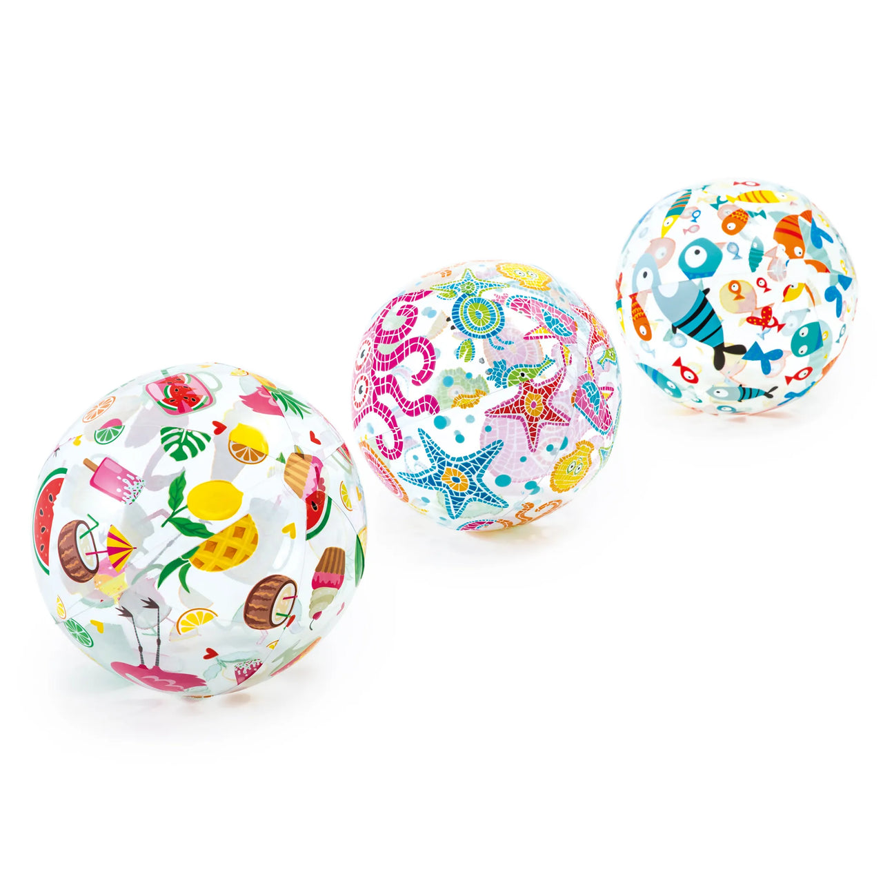 Intex Lively Print Beach Balls  20 Inches