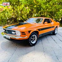 Thumbnail for Maisto Maisto 1:18 1970 Ford Mustang Mach- (Orange)