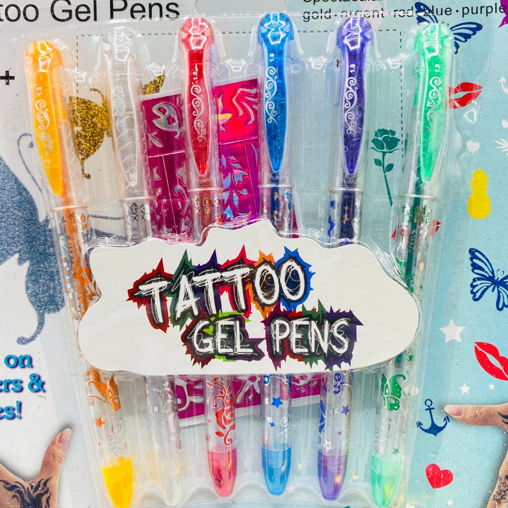 Pack Of 6 Tattoo Gel-Pen