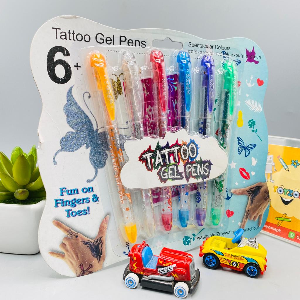 Pack Of 6 Tattoo Gel-Pen