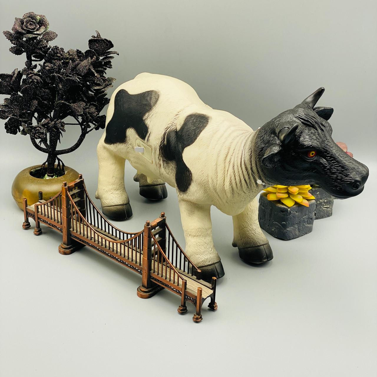 realistic soft rubber animal cow tzp1