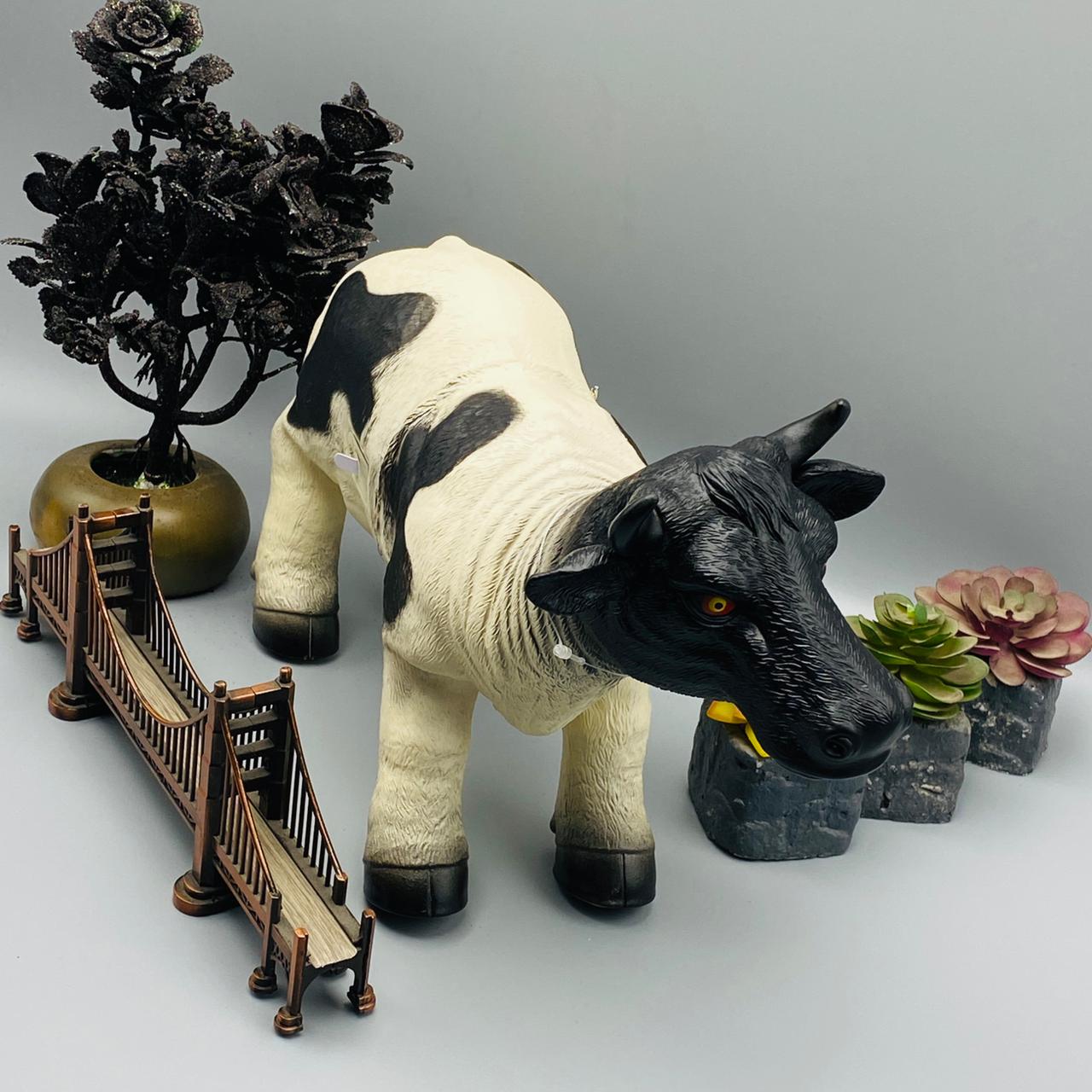 realistic soft rubber animal cow tzp1