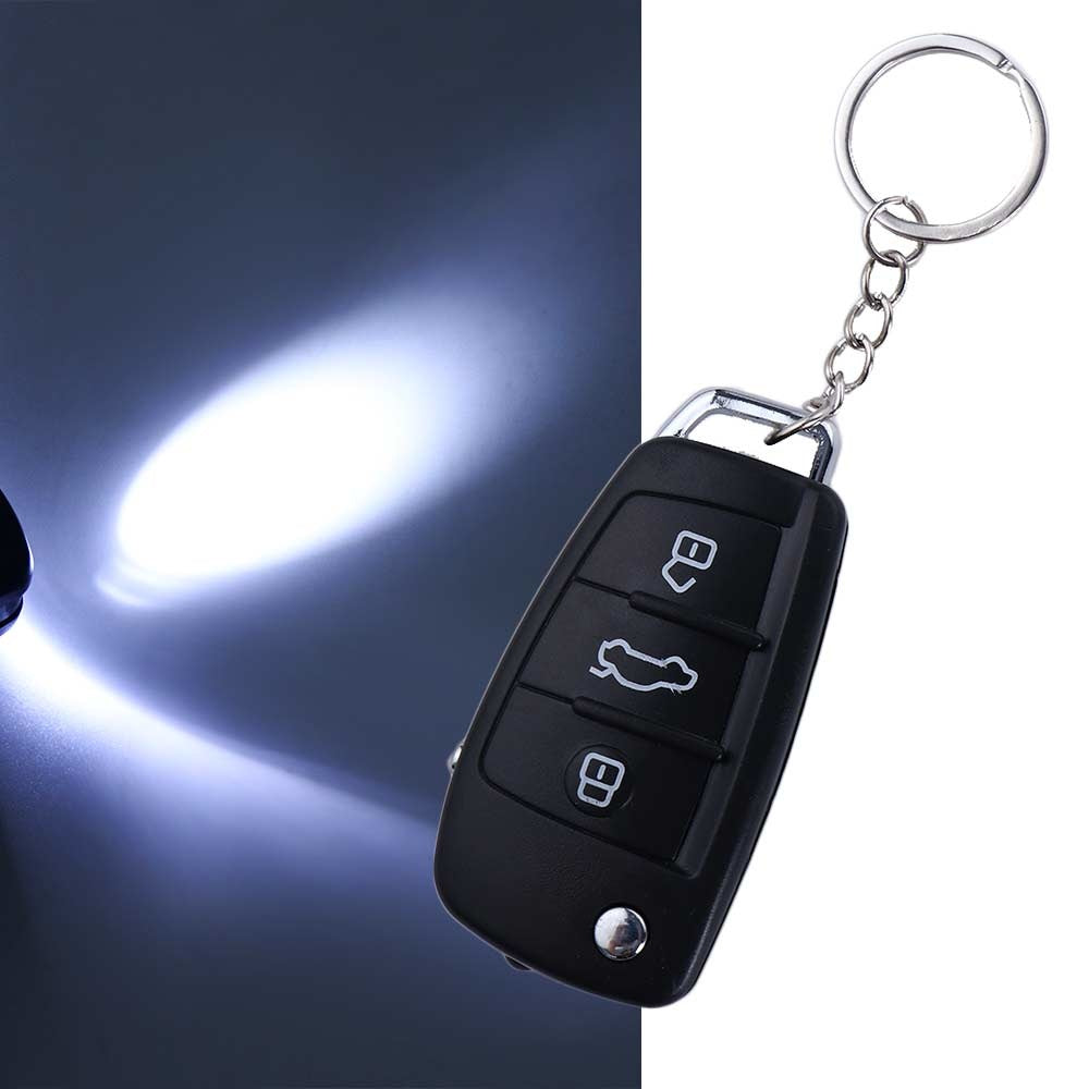 Black Electric Shock Car Key Prank Toy Keychain