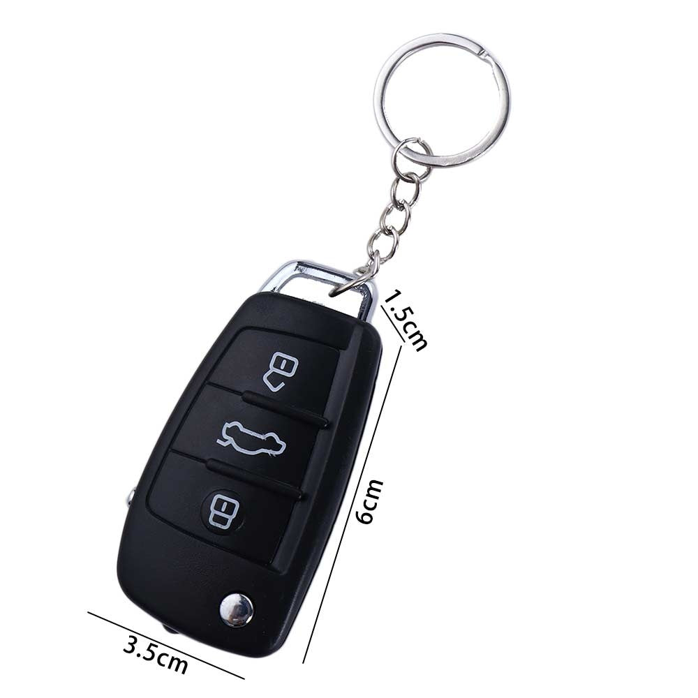 Black Electric Shock Car Key Prank Toy Keychain