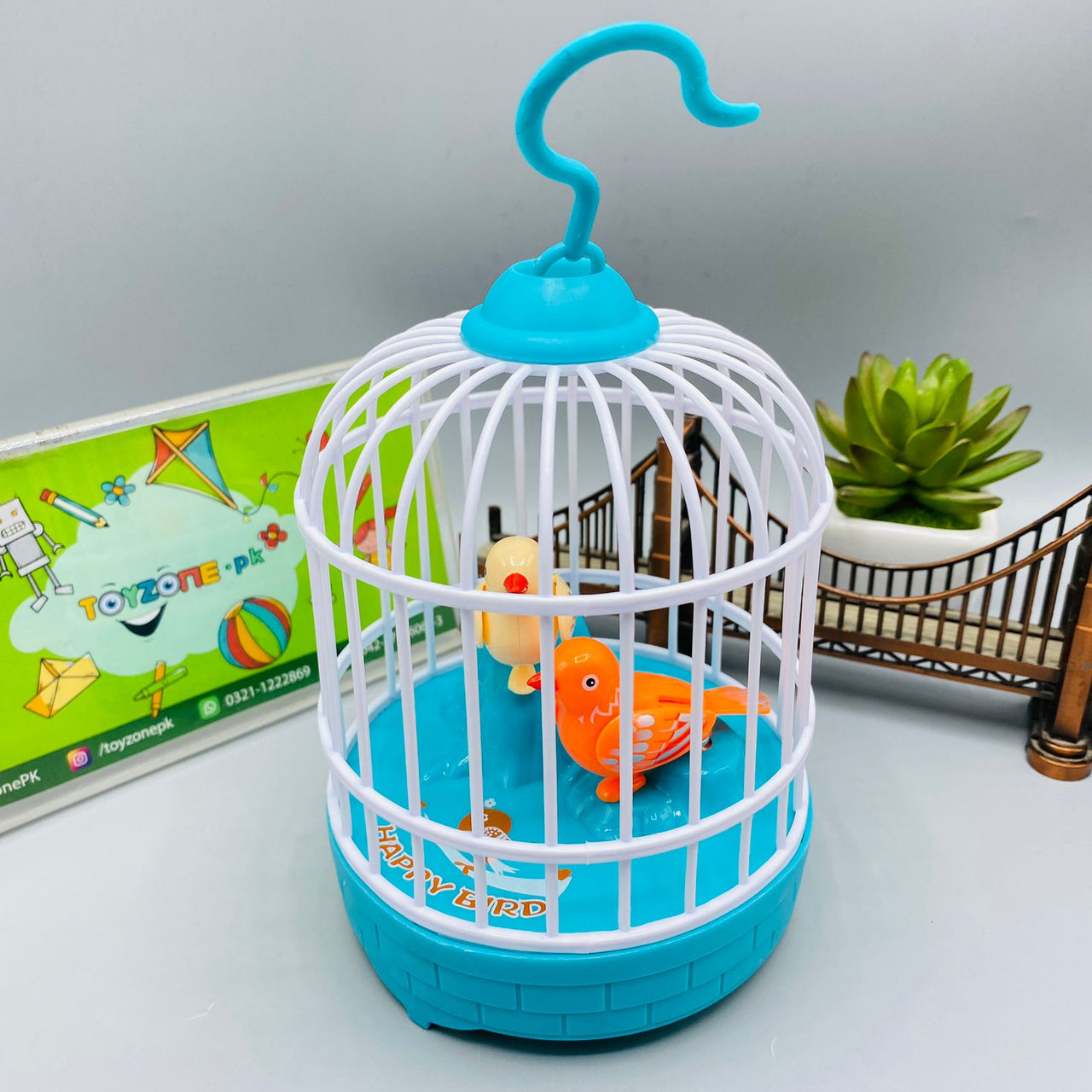 voice controller birds cage with light sound