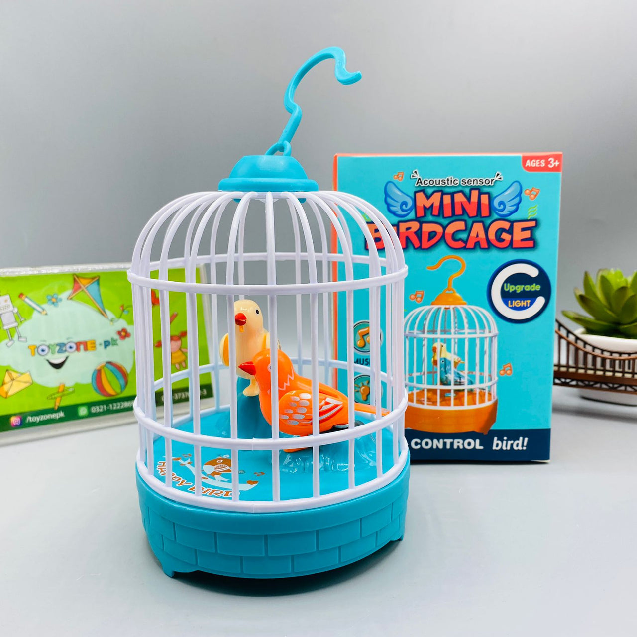 voice controller birds cage with light sound