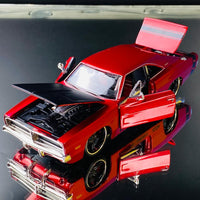 Thumbnail for 1969 Dodge Charger R/T Red Metallic with Black Hood  1/25 scale