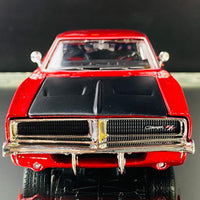 Thumbnail for 1969 Dodge Charger R/T Red Metallic with Black Hood  1/25 scale