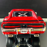 Thumbnail for 1969 Dodge Charger R/T Red Metallic with Black Hood  1/25 scale