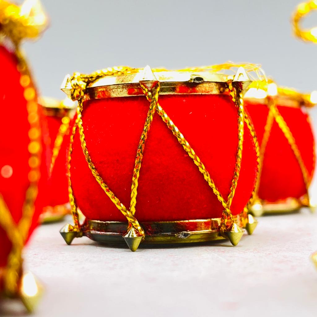 Christmas Decoration - Red Velvet Drum