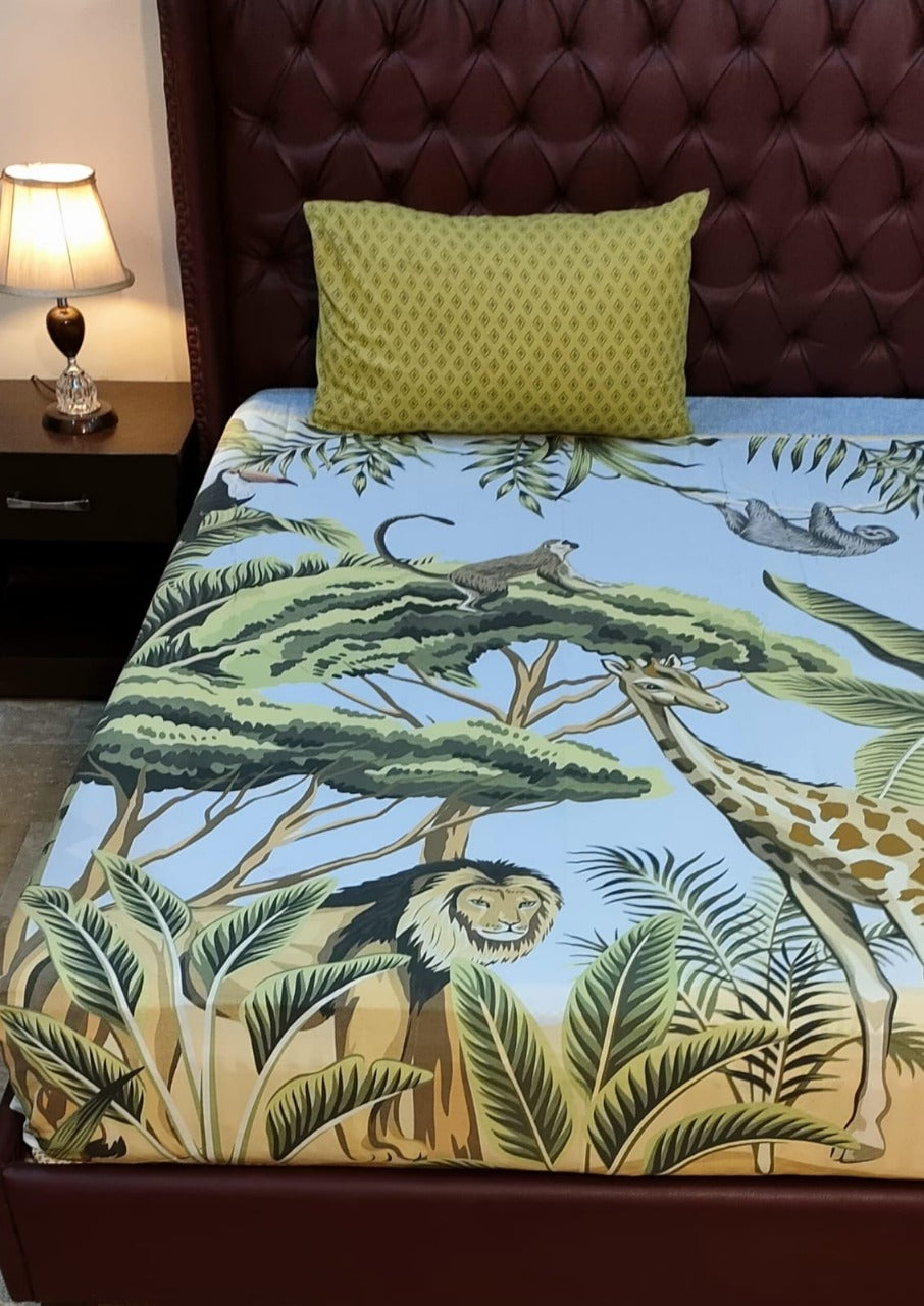 Forest Printed Bedsheet For Kids