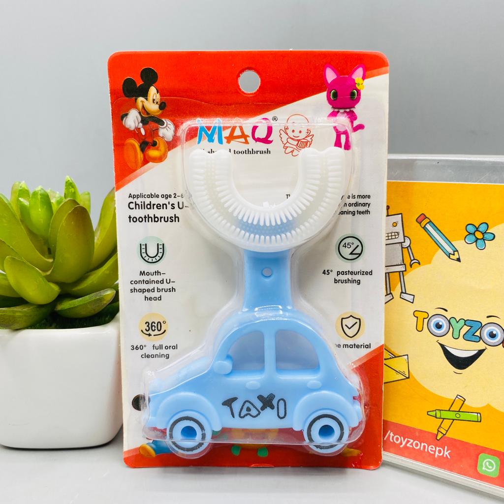 U Shaped Car Taxi  Silicone Toothbrush