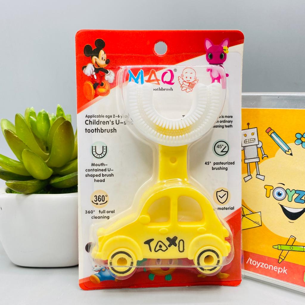 U Shaped Car Taxi  Silicone Toothbrush