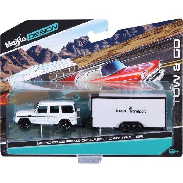 maisto die cast design tow and go car trailer